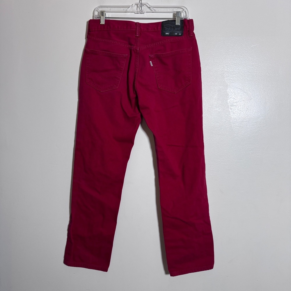 Levis 541 Athletic Taper Mens Red Denim Jeans 30x32 (Actual 30x28) 100%‎ Cotton